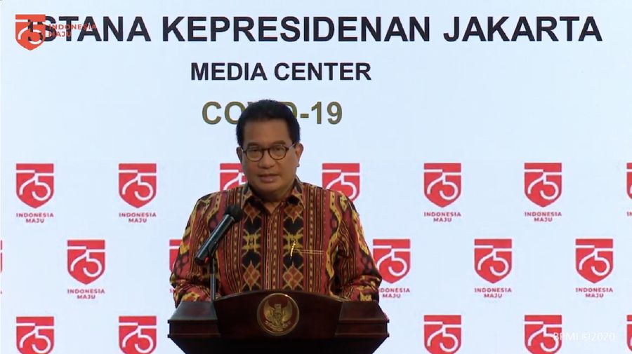 Keterangan Pers Juru Bicara Satgas Covid-19, Wiku Adisasmito  (Tangkapan Layar Youtube Sekretariat Presiden)