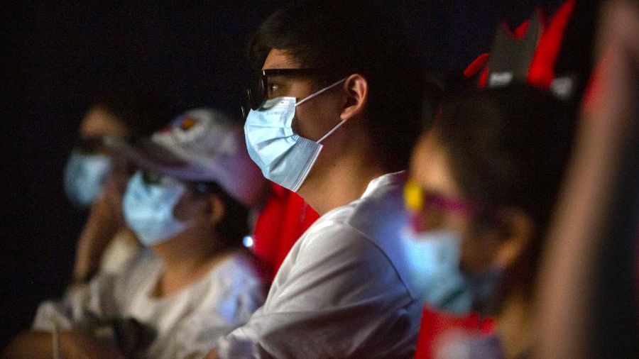 Ilustrasi bioskop di Beijing sudah mulai dibuka. AP/Mark Schiefelbein