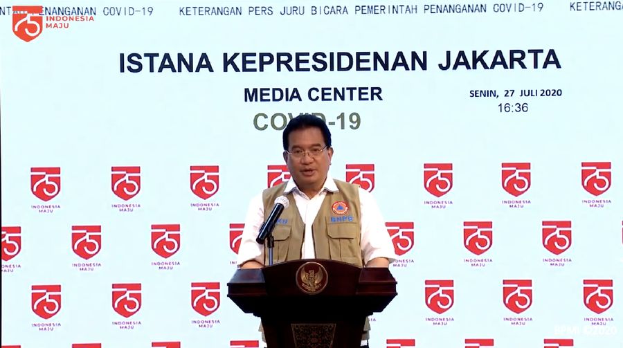 Juru Bicara Satgas Penanganan Covid-19 Wiku Adisasmito (Tangkapan Layar Youtube Sekretariat Presiden)