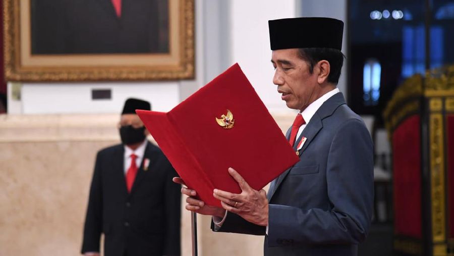 Presiden Joko Widodo (Jokowi) saat Pelantikan Gubernur Kepulauan Riau. (Biro Pers Sekretariat Presiden/Lukas)