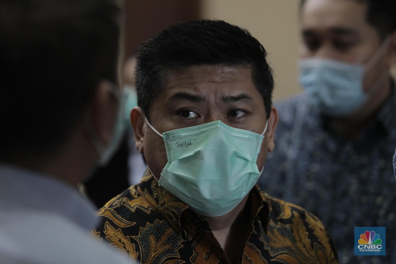 Heru Hidayat, tersangka kasus Jiwasraya. (CNBC Indonesia/Ferry Sandi)