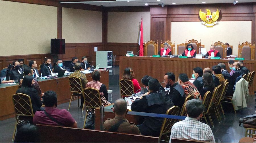 Sidang Tindak Pidana Korupsi terkait kasus PT Asuransi Jiwasraya (Persero), 27 Juli 2020/Syahrizal Sidik