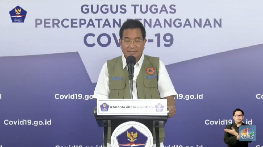 Juru Bicara Satgas Penanganan Covid-19 Wiku Adisasmito (Tangkapan Layar Youtube BNPB Indonesia)