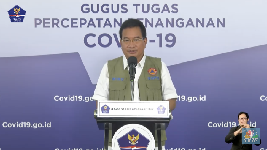 Juru Bicara Satgas Penanganan Covid-19 Wiku Adisasmito (Tangkapan Layar Youtube BNPB Indonesia)