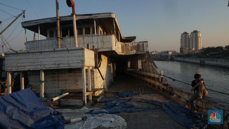 Sayup suara ombak menyusup hingga ke ruang-ruang sempit Kapal yang tengah bersandar di Pelabuhan Sunda Kelapa, Jakarta Utara, Rabu (29/7/2020) petang itu. Sejumlah anak dengan berani tengah asik melompat bergantian dari atas kapal, sambil berteriak.
Sunda Kelapa adalah nama pelabuhan yang berada di ujung utara Jakarta. Pelabuhan ini sudah ada sejak ratusan tahun lalu. Pada zaman kerajaan, Sunda Kelapa adalah pusat perdagangan. Kini, meski telah dimakan usia, pelabuhan ini masih tetap ramai.
Banyak orang mengais rezeki di Pelabuhan Sunda Kelapa. Ada pedagang, nelayan, Anak Buah Kapal (ABK), pemberi jasa sampan, hingga buruh angkut. Semua tumpah ruah menjadi satu. Namun bagi anak-anak sunda kelapa adalah tempat paling asik untuk bermain.

Pelabuhan Sunda Kelapa lambat laun tidak terlihat sesibuk saat masa jayanya. Kini, pelabuhan tersebut dikelola oleh PT Pelindo II dan tidak mengantongi sertifikasi International Ship and Port Security karena sifat pelayanan jasanya hanya untuk melayani kapal antar pulau di dalam negeri.

Dari sisi ekonomi pelabuhan ini masih cukup strategis, mengingat berdekatan dengan pusat-pusat perdagangan di Jakarta seperti Glodok, Pasar Pagi, Mangga Dua, dan lain-lainnya. Menjadi buruh kuli angkut mungkin bukan hal yang dicita-citakn oleh banyak orang. Namun ketika tidak ada lagi keahlian yang bisa ditawarkan selain tenaga kasar maka menjadi buruh kasar sebagai kuli angkut pun harus dijalani.

Setidaknya ini yang tertangkap saat melihat potret para kuli angkut di Pelabuhan Sunda Kelapa Jakarta Utara. Dalam sehari para pekerja kuli angkut ini mampu membongkar muatan dengan berat total 300ton. Beban sebesar ini dikerjakan oleh 20an orang pekerja.  (CNBC Indonesia/ Muhammad Sabki)