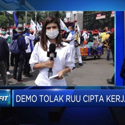 Demo KSPI Minta Pembahasan Omnibus Law Cipta Kerja Dihentikan