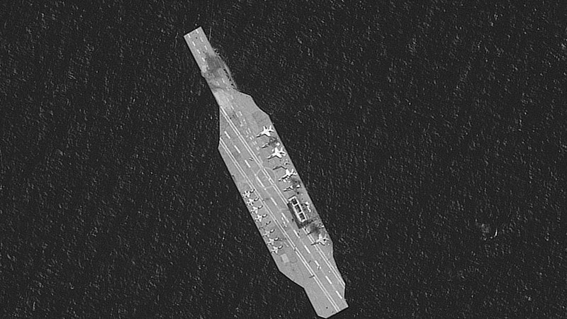 In this photo released Tuesday, July 28, 2020, by Sepahnews, a Revolutionary Guard's speed boat fires a missile during a military exercise. Iranian commandos also fast-roped down from a helicopter onto a replica of an aircraft carrier in the exercise called 