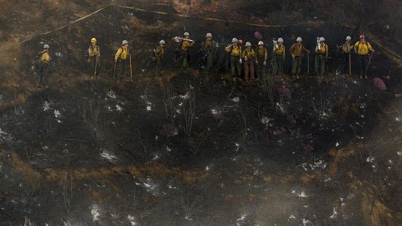 Kebakaran hutan di California, Amerika Serikat. (AP/Ringo H.W. Chiu)