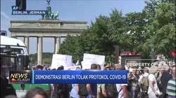 Demonstrasi Berlin Tolak Protokol Covid-19