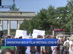 Demonstrasi Berlin Tolak Protokol Covid-19