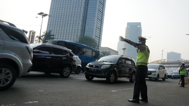 Ganjil Genap Jakarta (CNBC Indonesia/Muhammad Sabki)