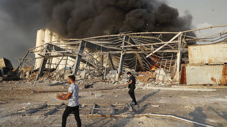 Ledakan di Beirut, Libanon. (AP/Hassan Ammar)