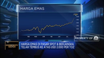 Mantap! Harga Emas Tembus USD 2.000/Oz