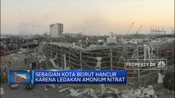 Pelabuhan di Beirut Hancur Akibat Ledakan Amonium Nitrat