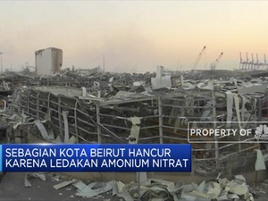 Pelabuhan di Beirut Hancur Akibat Ledakan Amonium Nitrat