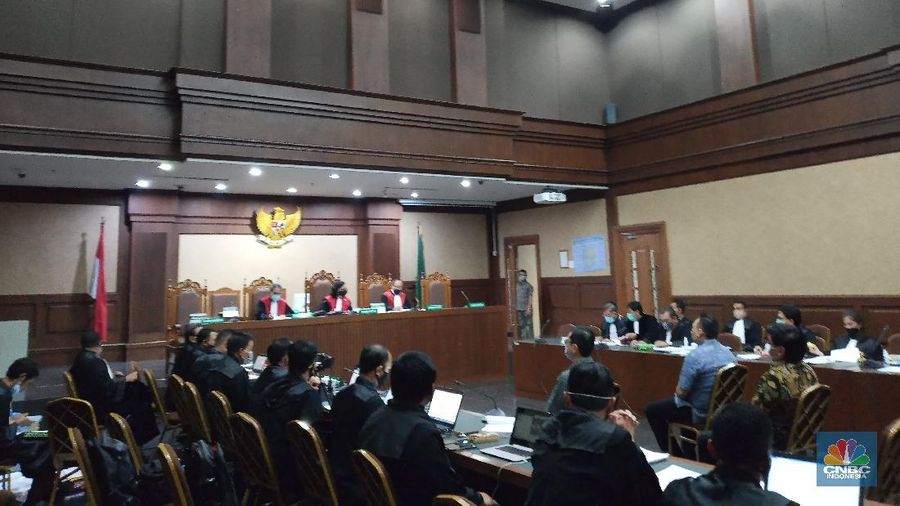Sidang Jiwasraya, Rabu 5 Agustus 2020/Syahrizal Sidik