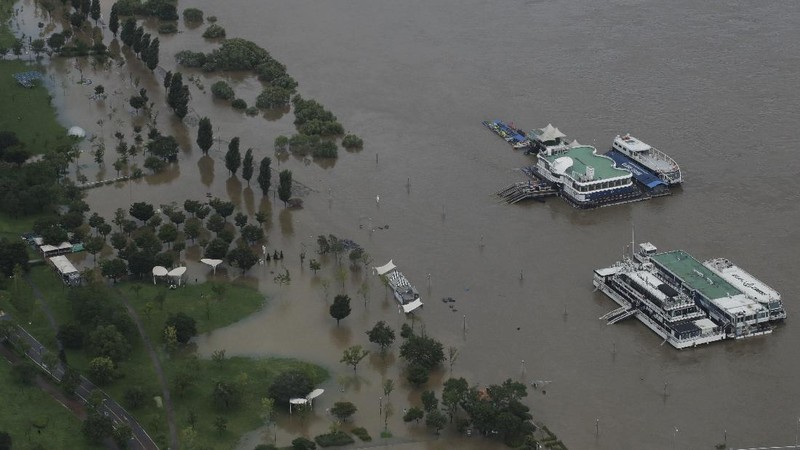 Banjir di Korea Selatan.  (AP/Lee Jin-man)