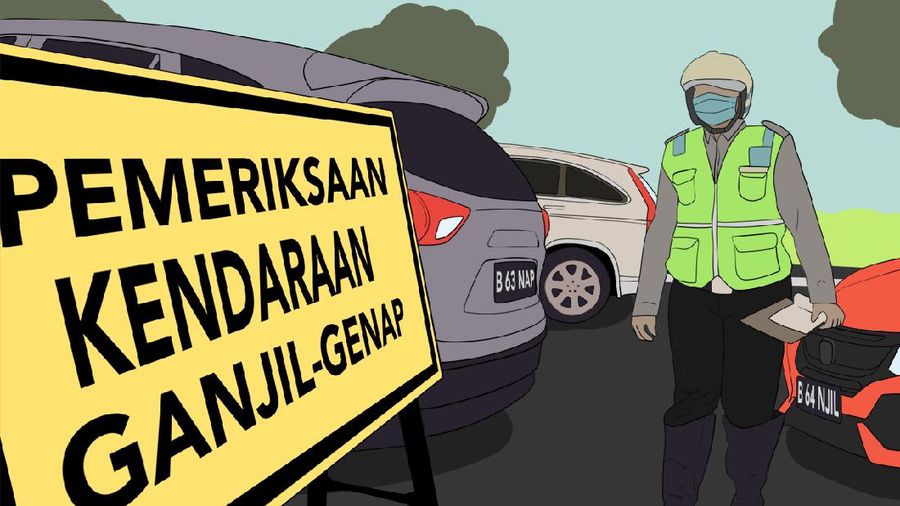INFOGRAFIS, 25 Ruas Jalan Ganjil Genap