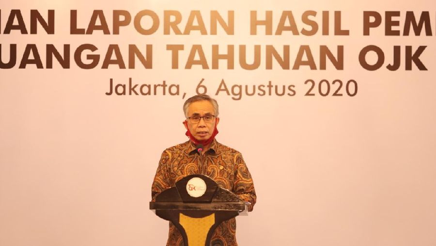 Otoritas Jasa Keuangan menerima secara resmi Laporan Hasil Pemeriksaan (LHP) atas Laporan Keuangan OJK Tahun 2019 yang kembali mendapat opini Wajar Tanpa Pengecualian dari Badan Pemeriksa Keuangan (BPK)-RI.  (Dok: Ist)
