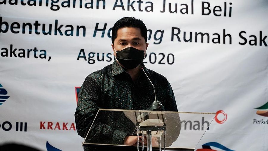 Penandatanganan Akta Jual Beli Holding RS BUMN Tahap II yang diselenggarakan Jumat, 7 Agustus 2020 pagi di Synergy Lounge, Kementerian BUMN. Ist