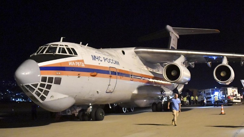Rusia kirim bantuan ke Libanon. AP/