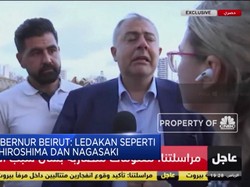 Tangisan Gubernur Beirut saat Tinjau Lokasi Ledakan