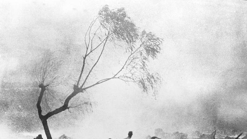 FILE  - In this Aug. 9, 1945, file photo, a giant column of smoke rises after the second atomic bomb ever used in warfare explodes over the Japanese port town of Nagasaki. The city of Nagasaki in southern Japan marks the 75th anniversary of the U.S. atomic bombing of Aug. 9, 1945. Japan surrendered on Aug. 15, ending World War II and its nearly a half-century aggression toward Asian neighbors. Dwindling survivors, whose average age exceeds 83, increasingly worry about passing their lessons on to younger generations. (AP Photo, File)