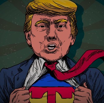 Jreng! Trump Jadi Superman, Bawa Kado Buat Warga AS