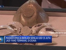 Masker Corona Berlapis Emas & Berlian