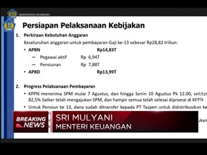 Sri Mulyani Pastikan ASN,TNI-Polri & Pensiunan Dapat Gaji 13