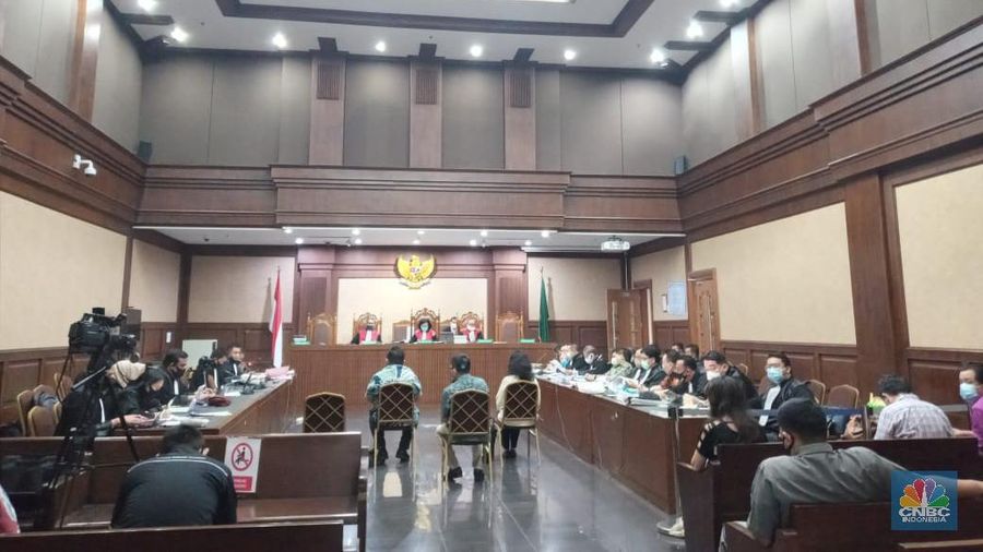 Sidang Jiwasraya, Senin 10 Agustus 2020/Syahrizal Sidik/CNBC Indonesia