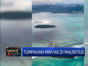 Tumpahan Minyak Kotori Perairan di Mauritius