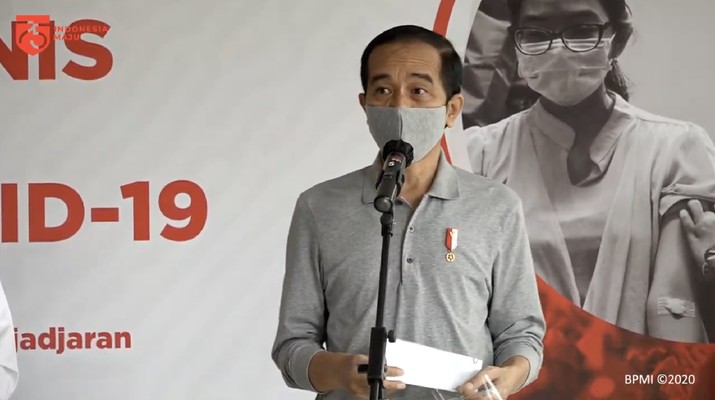 Keterangan Pers Presiden RI Jokowi, Bandung, 11 Agustus 2020. (Tangkapan Layar Youtube Sekretariat Presiden)