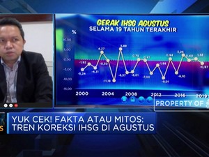 Yuk Cek! Fakta atau Mitos, IHSG di Agustus Alami Tren Koreksi
