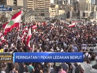 Ribuan Warga Peringati 1 Pekan Ledakan Beirut