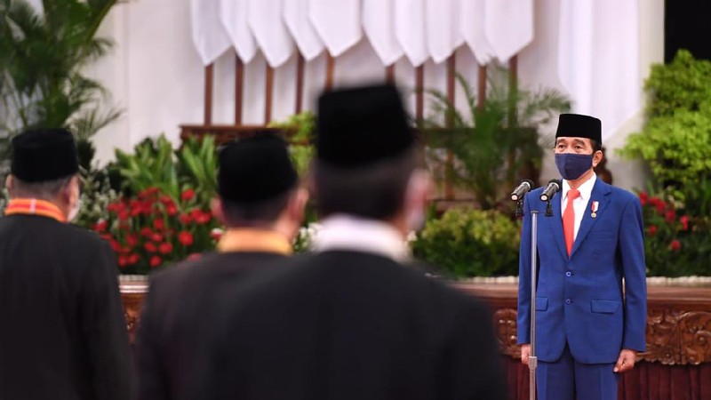 Jokowi di Upacara Penganugerahan Tanda Kehormatan RI, Istana Negara, 13 Agustus 2020. (Foto: Lukas - Biro Pers Sekretariat Presiden)