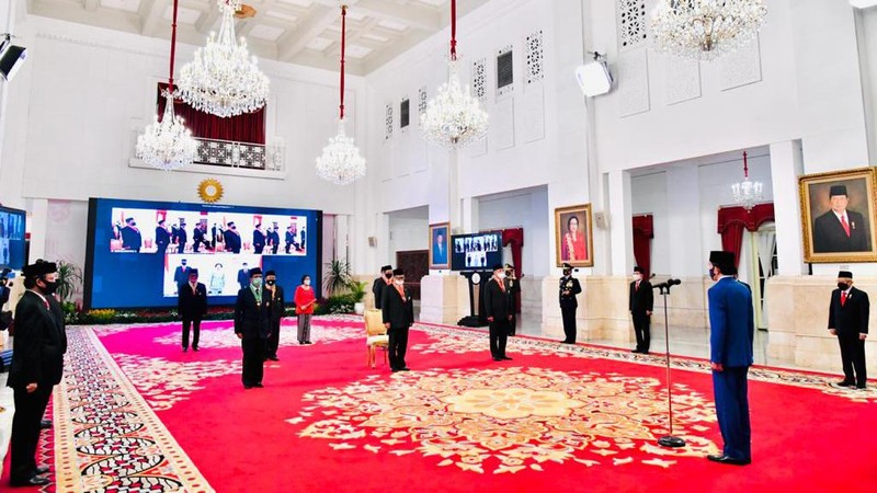 Jokowi di Upacara Penganugerahan Tanda Kehormatan RI, Istana Negara, 13 Agustus 2020. (Foto: Lukas - Biro Pers Sekretariat Presiden)