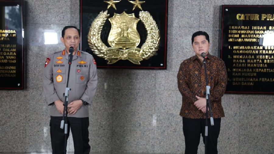Kementerian BUMN Gandeng Polri Tindaklanjuti Inpres Jokowi Dalam Program Pencegahan Covid-19. (Dok Humas Polri)
