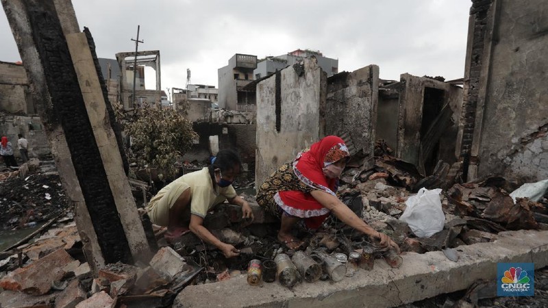 Korban Kebakaran Tambora, 1.000 Jiwa Kehilangan Tempat Tinggal (CNBC Indonesia/Tri Susilo)