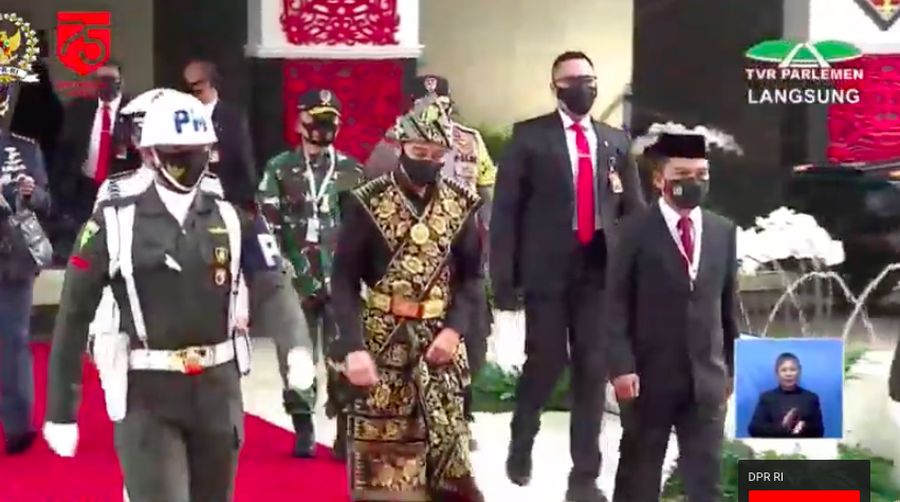 Jokowi, tenun NTT/Screenshot