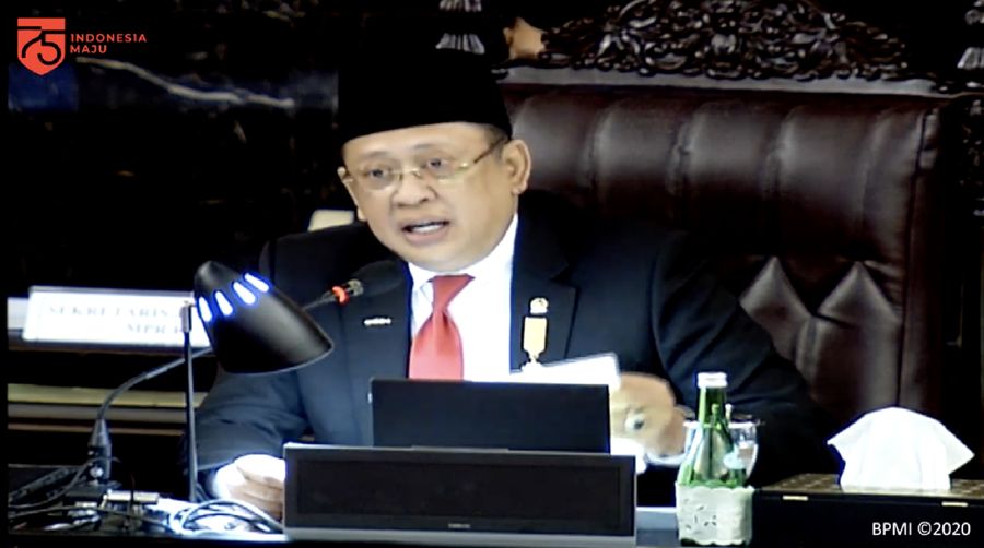 Ketua MPR RI Bambang Soesatyo (Tangkapan Layar Sekretariat Negara)