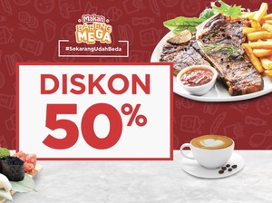 Punya CC Bank Mega? Nih Ada Diskon Makan-Makan 50%