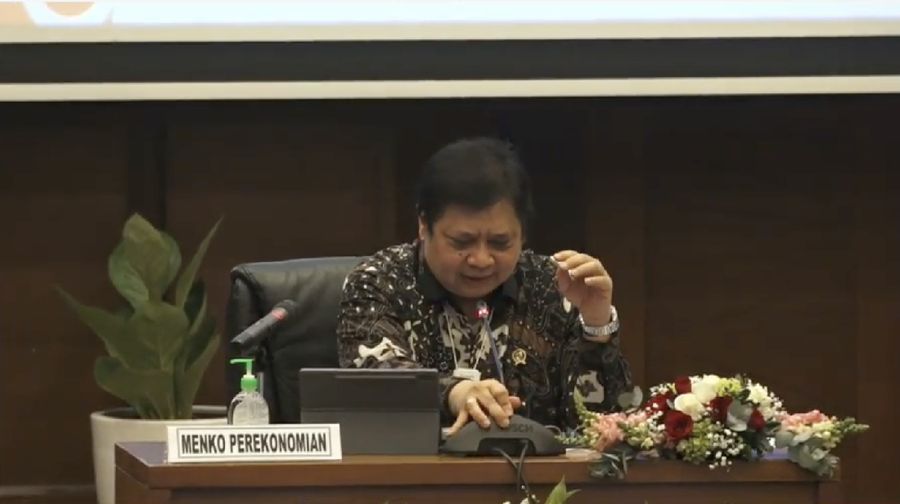 Menko Perekonomian Airlangga Hartarto Konferensi Pers Nota Keuangan dan RUU APBN 2021 (Tangkapan Layar Youtube)
