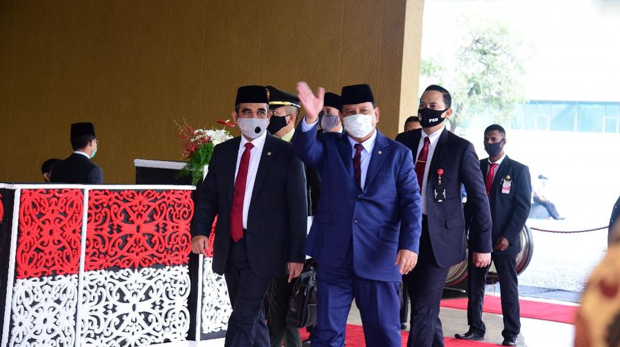 Menteri Pertahanan (Menhan) Prabowo Subianto hadir di Sidang Tahunan MPR RI  Dan Sidang Bersama DPR RI Dan DPD RI