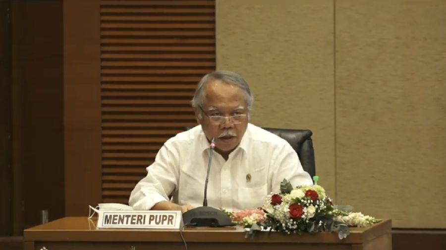 Menteri PUPR Basuki Hadimoeljono Konferensi Pers Nota Keuangan dan RUU APBN 2021