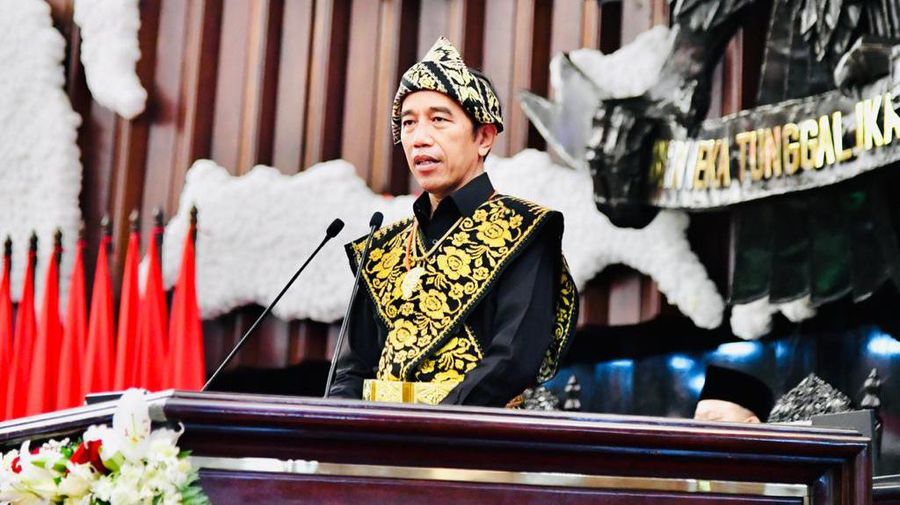 Presiden Jokowi di Sidang Tahunan MPR RI  Dan Sidang Bersama DPR RI Dan DPD RI. (Laily Rachev - Biro Pers Sekretariat Presiden)
