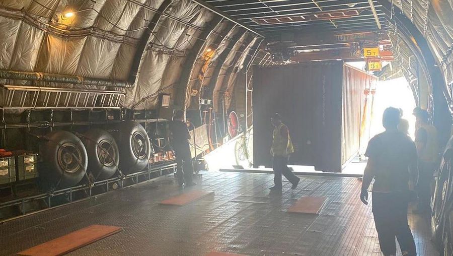 Helikopter Chinook BNPB (Tangkapan Layar Instagram @alliancecargoexpress)