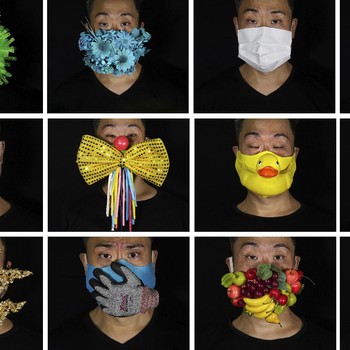 Keren! Pria Hong Kong Bikin Masker Berdesain CCTV Hingga Buah