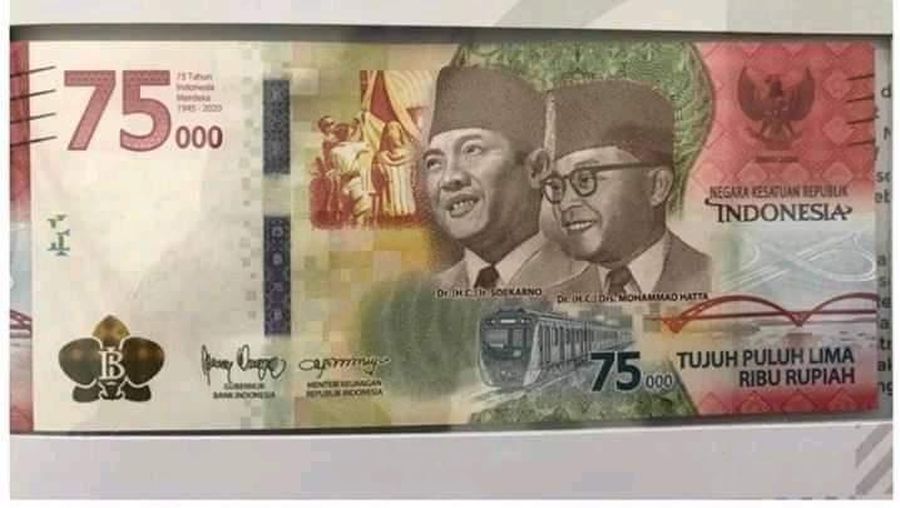 Uang Peringatan Kemerdekaan 75 Tahun Republik Indonesia (ist)