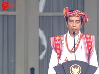 Lagi, Jokowi Kenakan Baju Adat NTT di HUT ke-75 RI